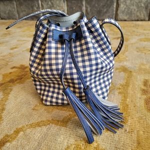 JCrew Mini Bucket Gingham Purse